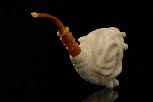srv - Medusa Block Meerschaum Pipe by I. Baglan with fitted case M3256 - Picture 8 of 12