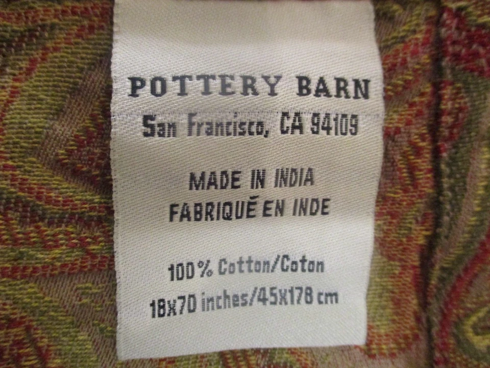 Pottery Barn PAISLEY TABLE RUNNER - Image 2 of 4