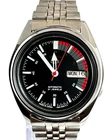 Vintage Seiko 5 Automatic 21 Jewels Black Dial 7S26-0530 Day Date Men's Watch.