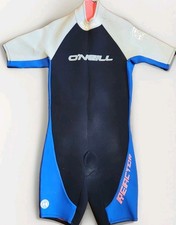 O"NEILL Reactor 2/3 WetSuit XL 7157 USA MADE Vintage Black Blue Gray Back Zip