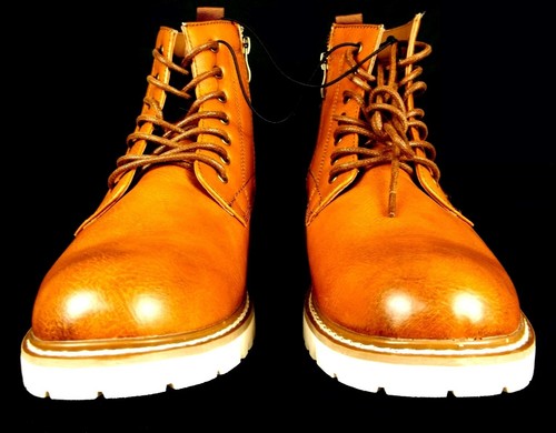 NEW Steve Madden Men's P-Broome Chukka LACE-UP BOOTS brown Size 11 - Picture 3 of 7