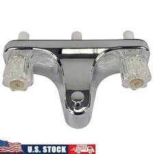 Mobile Home RV Tub Shower Faucet 2-Handle Center-Set W/ Diverter Chrome Finish