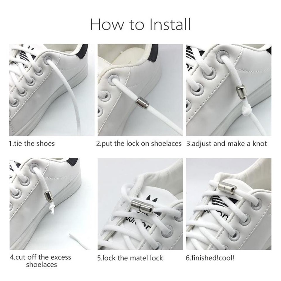 Elastic Capsule Buckle Shoe Laces Lazy Shoe Ties for Sports Shoes ...