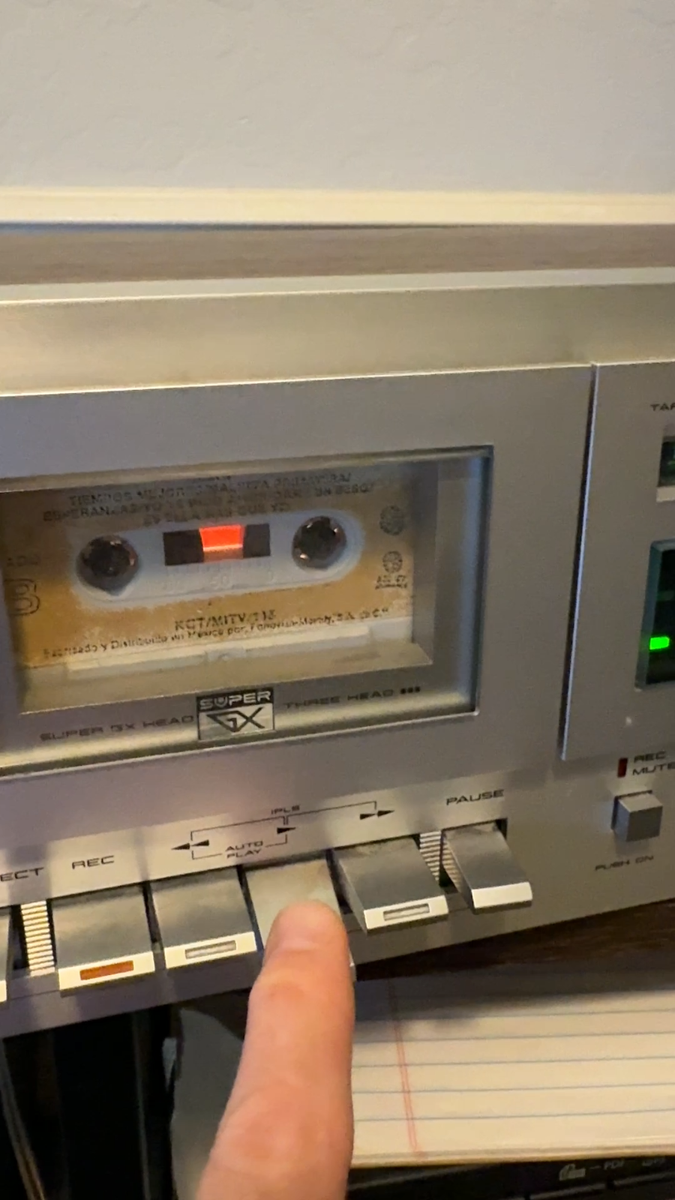 Vintage AKAI GX-M50 STEREO CASSETTE DECK Component Woodgrain Retro