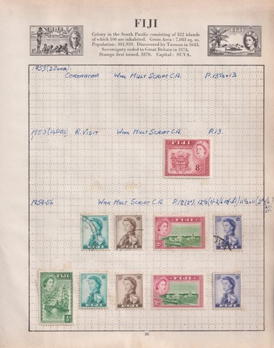 FIDSCHI Briefmarkensammlung auf 17 Seiten - gemischte Erhaltung - ab QV - Bild 8 von 17
