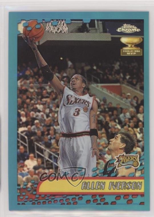 2001-02 Topps Chrome Refractor Allen Iverson #3 HOF t8i