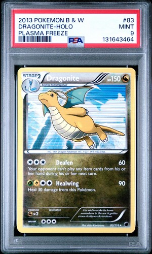 Dragonite graded PSA 9 for sale on eBay