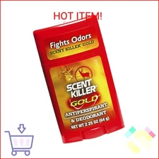 Scent Killer Gold Unscented Deodorant and Antiperspirant for Hunting Scent Contr