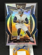 2024 Panini Select ﻿J.C. Latham #11 RC Silver Prizm Die Cut Tennessee Titans
