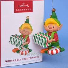 2025 Hallmark North Pole Tree Trimmers Series #13 Elf Ribbon Candy Xmas Keepsake