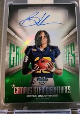 2025 Bowman University Chrome Bryce Underwood 15/99 Campus Star Autograph RC