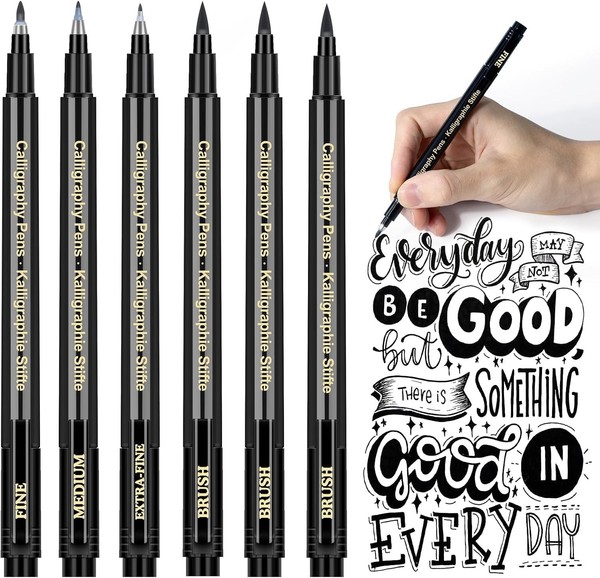 Apogo Kalligraphie Stift Handlettering Stifte Kaligraphiestifte Set 6-image