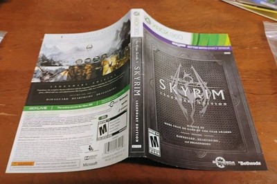 The Elder Scrolls V: Skyrim Legendary Edition (Xbox 360, 2013) Cover Art Only