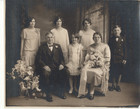 Antique Wedding Party Group Portrait Early 1900s Vintage 8x10 Photo