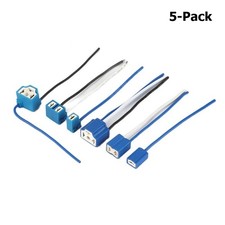 H1 H7 H4 Headlight Bulb Socket Ceramic Curved Right Angle Holder Connector Plug