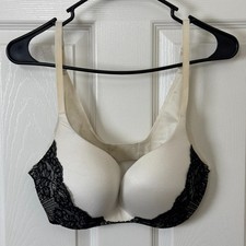 Victoria's Secret White Lace Trim Push-Up Bra 38C