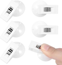 6 Pcs Shower Curtain Suction Cups,Shower Curtain Clips with Suction Cup to