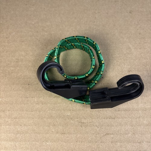 1 VTG USED Green Snake Style Hooked 19" Bungee Cord Rubber Heavy Duty USA