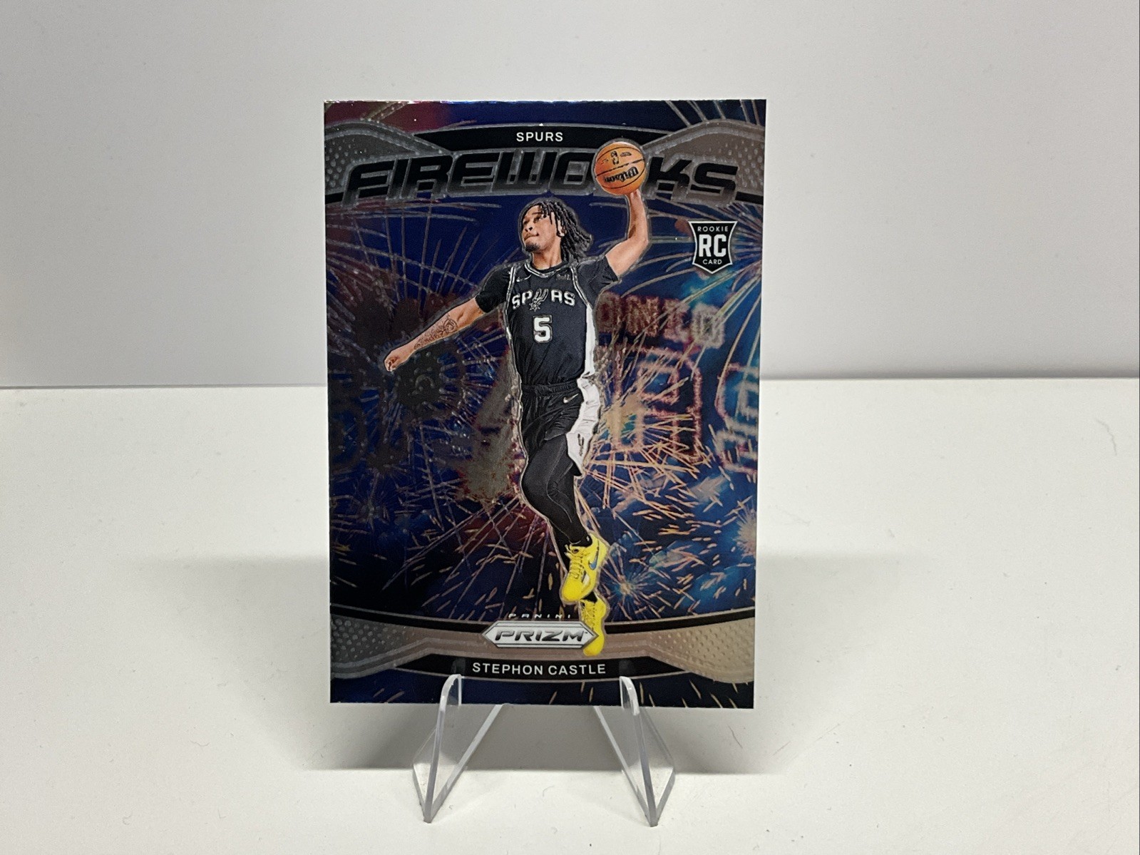 2024-25 Panini Prizm - Fireworks Stephon Castle #13 (RC)