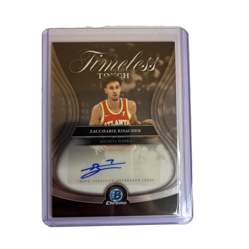 Topps 2025 Zaccharie Risacher Bowman Chrome Timeless Touch Base Auto (TTA-ZR)