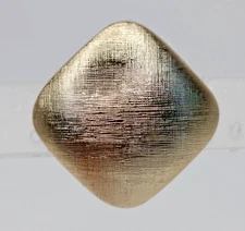 Vintage Textured Gold Tone Scarf Clip Domed Puffy Diamond Shaped