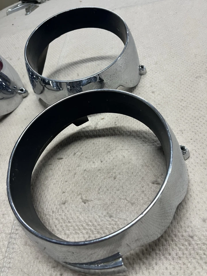 1960 1958-1966 Mercury Monterey Montclair ободки фары ведра хромированный комплект  - Изображение 4 из 4