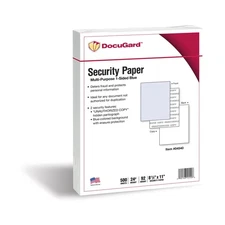 Standard Blue Multi Purpose Security Paper 8.5x11, Fraud Prevention 500 Sheets