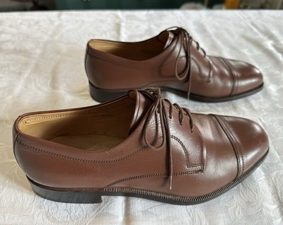 Bally Men\'s Brown Leather Cap-Toe Oxford Dress Shoes Bally Brown Leather Cap Toe Goodyear Welt Oxford Men main image 3