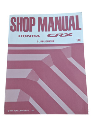 Honda CRX Nachtrag 1996 96 Werkstatthandbuch Werkstatt Erstausgabe