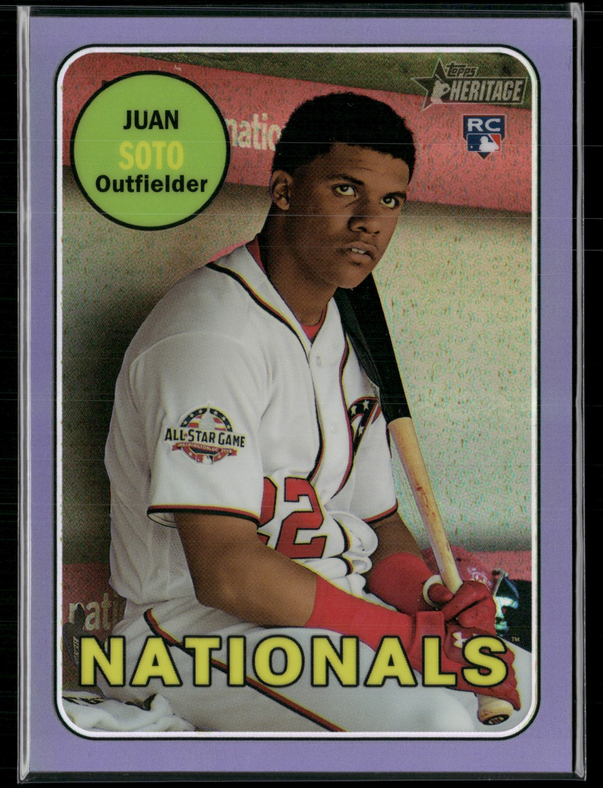 2018 Topps Heritage #THC-502 Juan Soto Chrome Purple Refractor