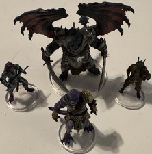 D D Miniature Lot Of 4, Fizbans Treasury Of Dragons, 14,15,24,29, VG, W/ Box