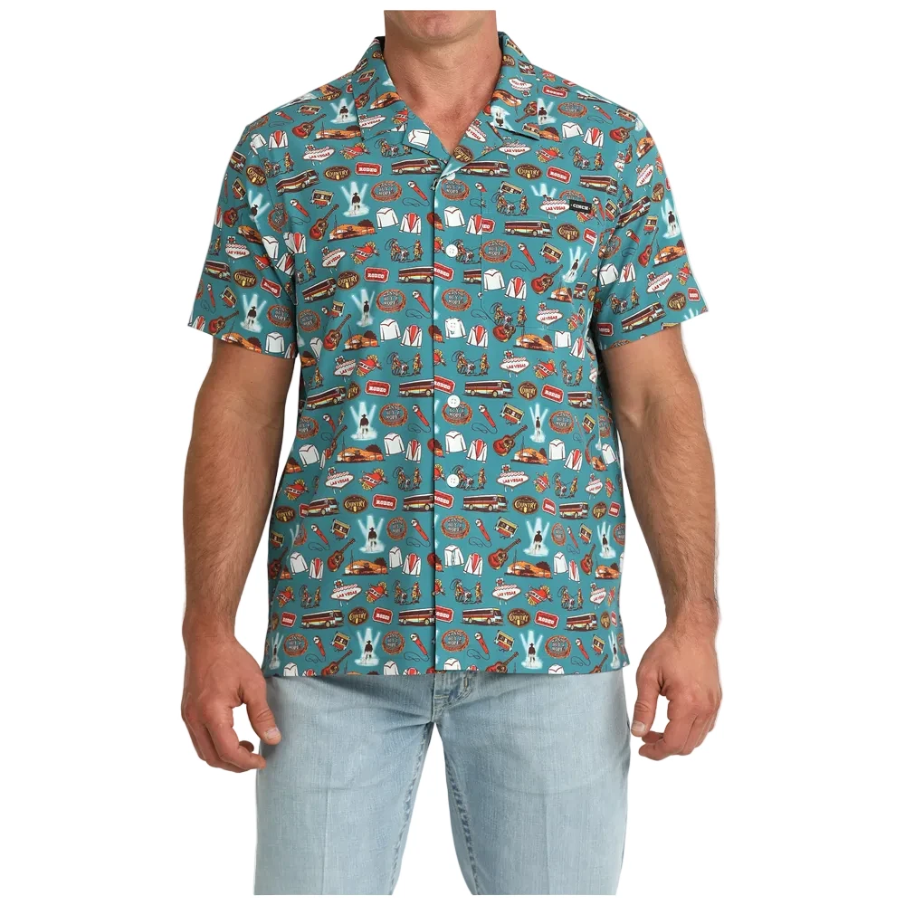 MTW1401055 Cinch Men's Short Sleeve Camp Shirt - Teal NEW
Opens in a new window or tab