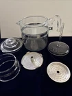 Vintage  Pyrex Flameware 7756-B Glass Percolator 6 Cup Coffee Pot Complete