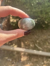 1” Purple Moss Agate Pebble