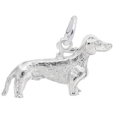Sterling Silver Dachshund Charm - 11mm x 20mm
