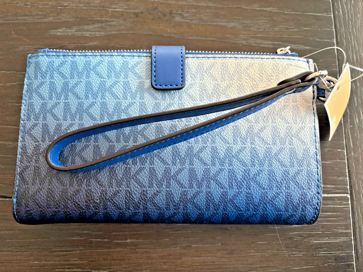Michael Kors MK Jet Set Travel Double Zip Phone Wristlet Wallet