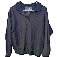 Zero Restriction Pullover Windbreaker Golf Lightweight Ladies  Medium Black