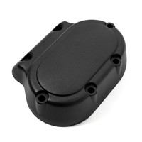 Getriebedeckel Smooth Schwarz End Cover FüR Harley Big Twin Cam Evo 1987 - 2006