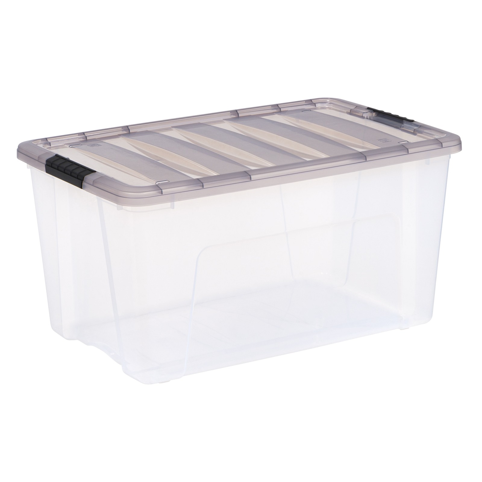 72 Qt Stackable Plastic Storage Bin with Durable Lid - Organize with Ease