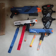 Rival Nerf Rival Blaster Lot w/ 3 Masks, Magazines Rival Ammo 2015
