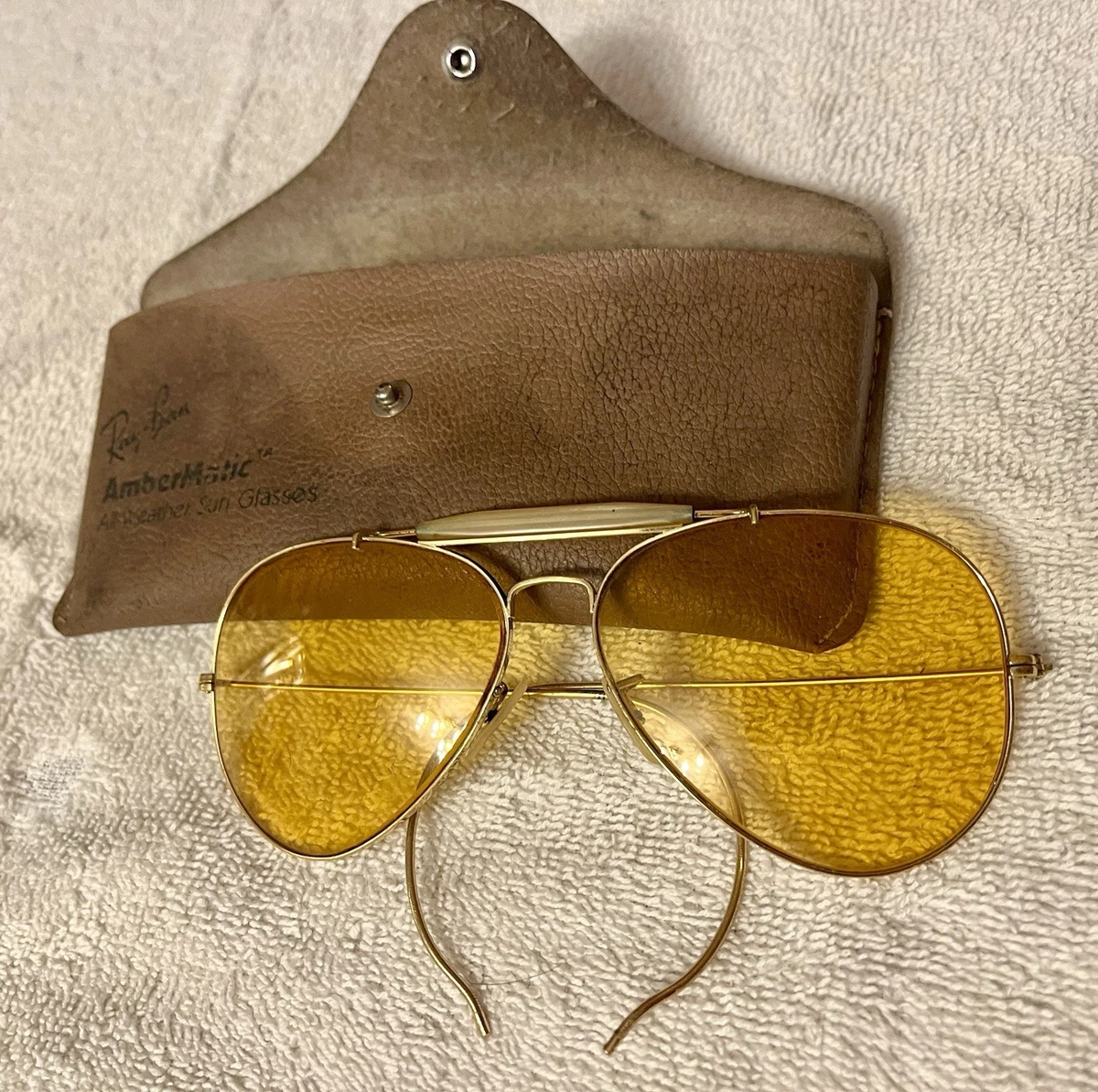 Ray-Ban Aviator Yellow Sunglasses for Men for sale | eBay
