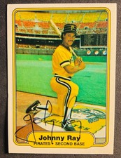 Pittsburgh Pirate JOHNNY RAY auto signed autographed 1982 FLEER Card ROOKIE RC. rookie card picture