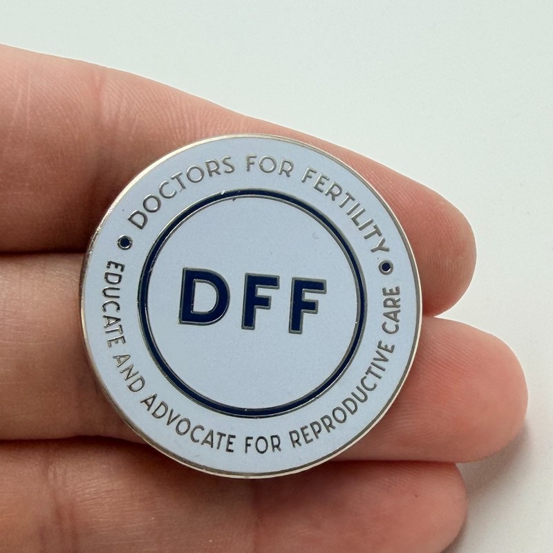 Doctors For Fertility DFF Lapel Pin Medical Reproductive Care Advocacy Enamel