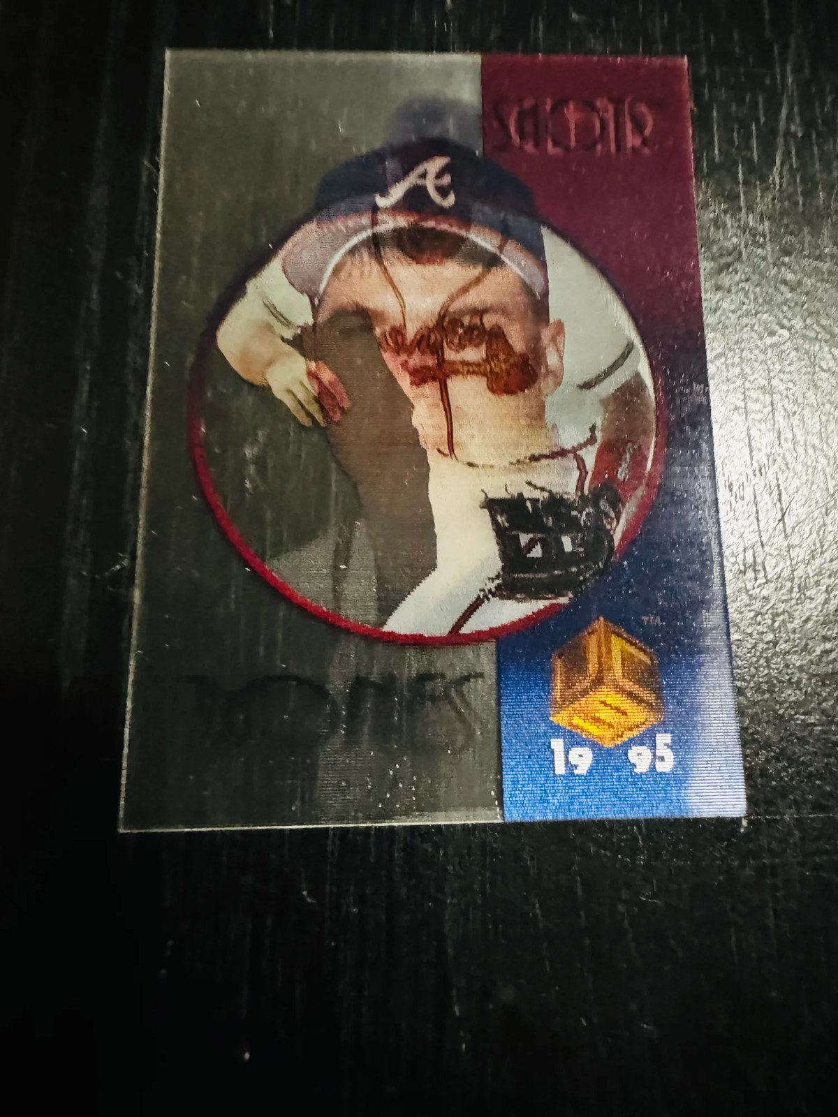1995 Pinnacle UC3 Clear Shots Chipper Jones #CS9
