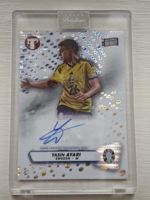 2023 Topps Pristine Yasin Ayari UEFA 2024 Euro Rookie Auto No 34 of /99