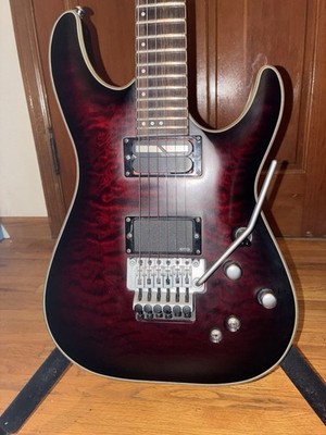 Schecter C-1 Platinum FR S Sustainiac EMG 81 Floyd Rose Crimson Red Burst 2019