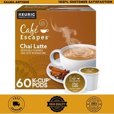 Caf  Escapes Chai Latte K-Cup Pods 60 Count Single-Serve Coffee for Keurig