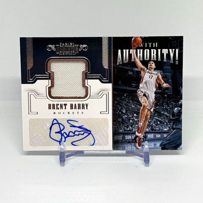 Panini 2017-18 Dominion Brent Barry With Authority Auto Patch WA-BBY Rockets