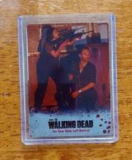 2014 The Walking Dead S3 Pt-1 Card #44 Metal Red Parallel/ Printingplate 1/1