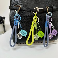 Sportlicher Badminton Schlüsselanhänger Acryl Taschenanhänger Metallschlaufe